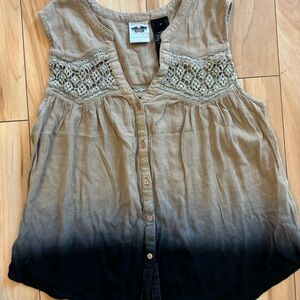 Harley-Davidson Brown and Black Ombre Blouse